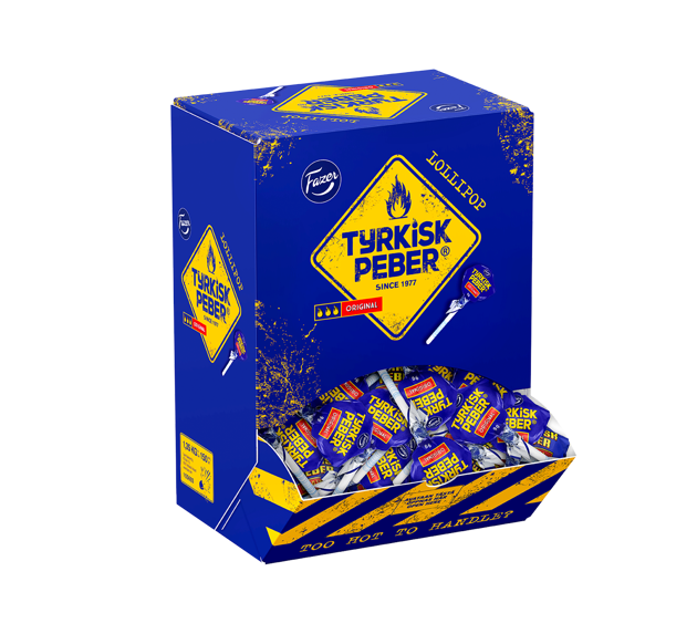 Tyrkisk Peber lollopop box