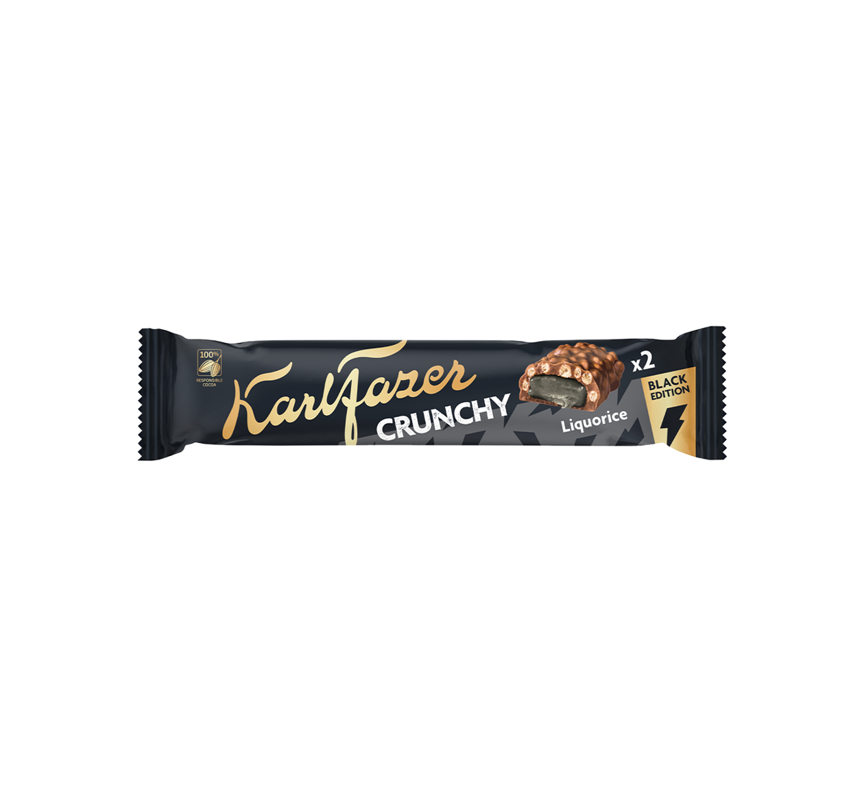 Fazer Karl Fazer Crunchy Black bar 55g — Core